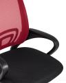 Компьютерное кресло TopChairs Simple офисное красное в обивке из текстиля с сеткой, механизм качания Top Gun 