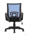 Компьютерное кресло TopChairs Simple офисное синее в обивке из текстиля с сеткой, механизм качания Top Gun 