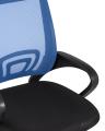 Компьютерное кресло TopChairs Simple офисное синее в обивке из текстиля с сеткой, механизм качания Top Gun 