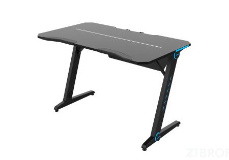 Стол геймерский компьютерный игровой для геймеров TopChairs Space LED черный 