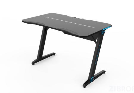 Стол геймерский компьютерный игровой для геймеров TopChairs Space LED черный 