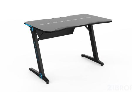 Стол геймерский компьютерный игровой для геймеров TopChairs Space LED черный 