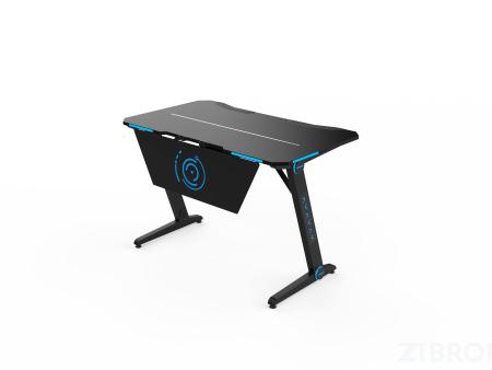 Стол геймерский компьютерный игровой для геймеров TopChairs Space LED черный 