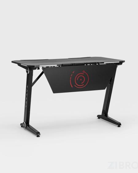 Стол геймерский компьютерный игровой для геймеров TopChairs Space LED черный 