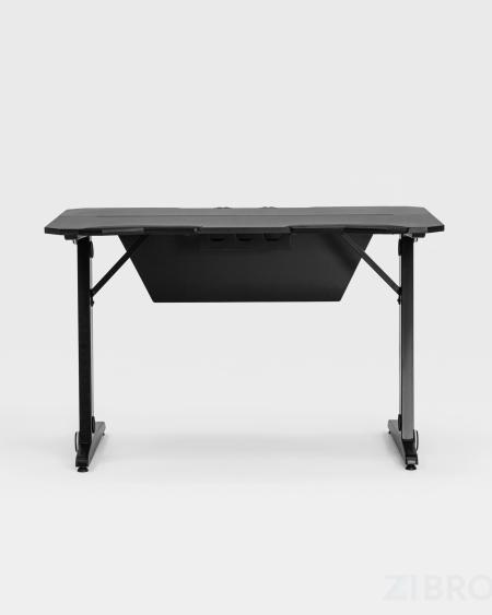 Стол геймерский компьютерный игровой для геймеров TopChairs Space LED черный 