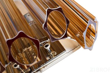 20MB3451-2AMBER Бра стекло янтарного цвета 32*33*32см 