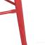 Стул барный Tolix красный глянцевый, широкое удобное сиденье, металлические ножки 