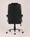 TopChairs President офисное черное в обивке из экокожи, механизм качания и регулировки Top Gun 