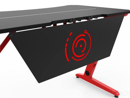 Стол геймерский компьютерный игровой для геймеров TopChairs Space красный 