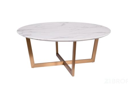 33FS-CT2029-BBS Стол журнальный Pearl White d100*40,6см 