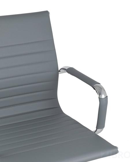 Компьютерное кресло TopChairs City S офисное серое, обивка экокожа, механизм качания и регулировки по высоте 