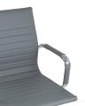 Компьютерное кресло TopChairs City S офисное серое, обивка экокожа, механизм качания и регулировки по высоте 