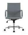 Компьютерное кресло TopChairs City S офисное серое, обивка экокожа, механизм качания и регулировки по высоте 