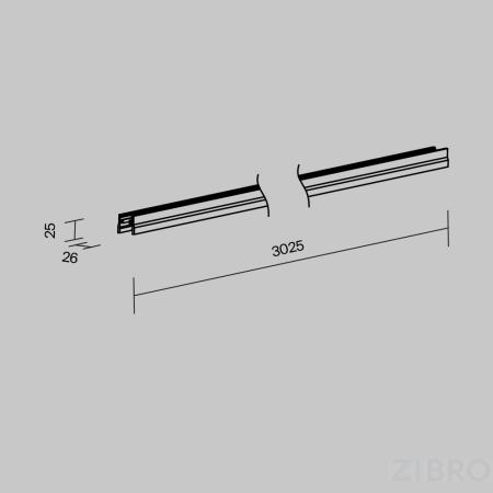 Профиль для уличной трековой системы Outdoor O-TR001-P-B3M 