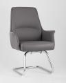 TopChairs Viking офисное серое обивка экокожа, металлический каркас 