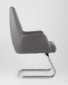 TopChairs Viking офисное серое обивка экокожа, металлический каркас 