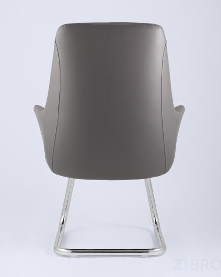 TopChairs Viking офисное серое обивка экокожа, металлический каркас 