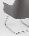 TopChairs Viking офисное серое обивка экокожа, металлический каркас 