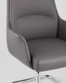 TopChairs Viking офисное серое обивка экокожа, металлический каркас 