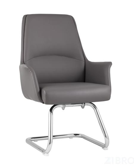 TopChairs Viking офисное серое обивка экокожа, металлический каркас 