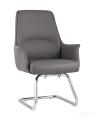 TopChairs Viking офисное серое обивка экокожа, металлический каркас 