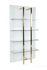58DB-SH17071CS Стеллаж Marbella White бел/зол. 90*34*195см 