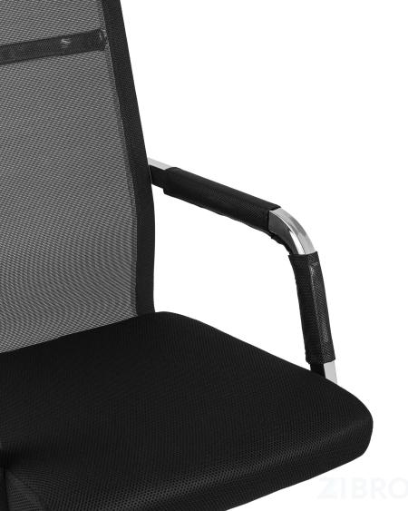 Компьютерное кресло TopChairs Clerk офисное черное в обивке из экокожи, механизм качания Top Gun 
