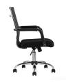 Компьютерное кресло TopChairs Clerk офисное черное в обивке из экокожи, механизм качания Top Gun 