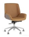 Кресло офисное TopChairs Crown коричневое 