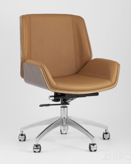 Кресло офисное TopChairs Crown коричневое 