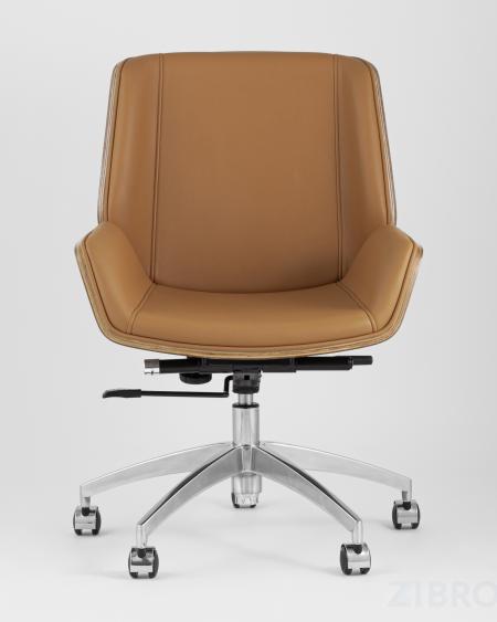 Кресло офисное TopChairs Crown коричневое 