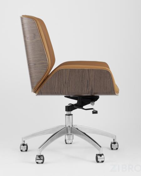 Кресло офисное TopChairs Crown коричневое 