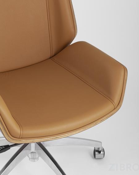Кресло офисное TopChairs Crown коричневое 