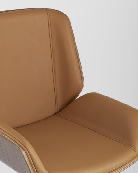 Кресло офисное TopChairs Crown коричневое 