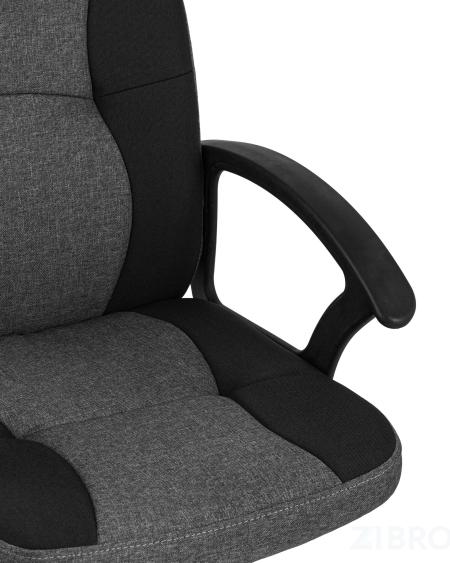 Компьютерное кресло TopChairs Comfort офисное черное в текстильной обивке с механизмом регулировки по высоте 