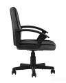 Компьютерное кресло TopChairs Comfort офисное черное в текстильной обивке с механизмом регулировки по высоте 