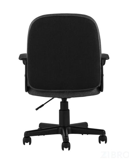 Компьютерное кресло TopChairs Comfort офисное черное в текстильной обивке с механизмом регулировки по высоте 