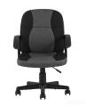 Компьютерное кресло TopChairs Comfort офисное черное в текстильной обивке с механизмом регулировки по высоте 