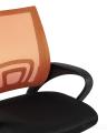 Компьютерное кресло TopChairs Simple офисное оранжевое в обивке из текстиля с сеткой, механизм качания Top Gun 