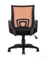 Компьютерное кресло TopChairs Simple офисное оранжевое в обивке из текстиля с сеткой, механизм качания Top Gun 