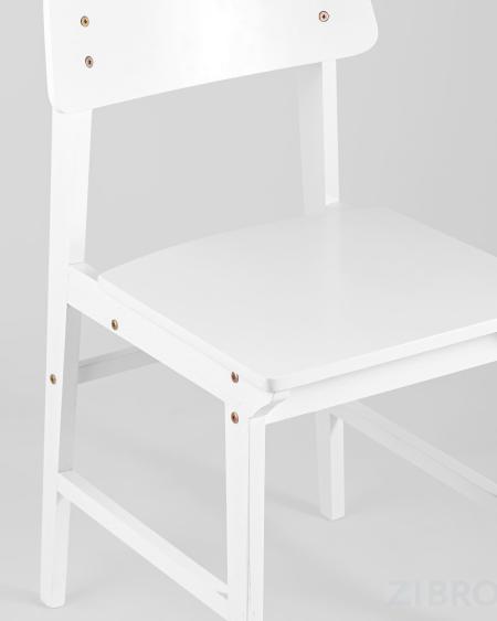 Комплект из двух стульев ODEN WOOD из массива гевеи белый 