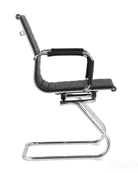 Кресло офисное TopChairs Visit черное в обивке из экокожи 