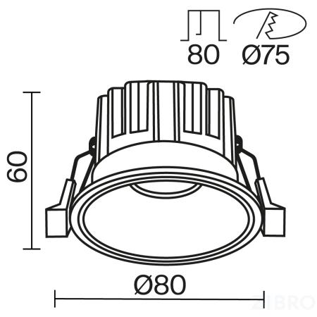 Встраиваемый светильник Technical DL058-12W-DTW-B 