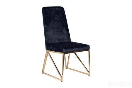 30C-DX-2014 BLU Стул велюр темно-синий/золото 49*65*99см 