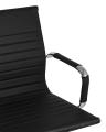 Компьютерное кресло TopChairs City S офисное черное в обивке из экокожи, механизм регулирования по высоте и качания 