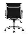 Компьютерное кресло TopChairs City S офисное черное в обивке из экокожи, механизм регулирования по высоте и качания 