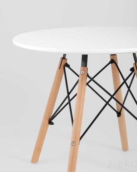 Комплект мебели детский стол Eames белый, 1 желтый стульчик 