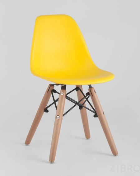 Комплект мебели детский стол Eames белый, 1 желтый стульчик 