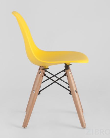 Комплект мебели детский стол Eames белый, 1 желтый стульчик 