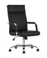 Компьютерное кресло TopChairs Original офисное черное в обивке из экокожи, механизм качания Top Gun 